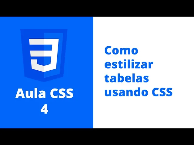 Curso CSS – Aula 4 – Como estilizar tabelas usando CSS