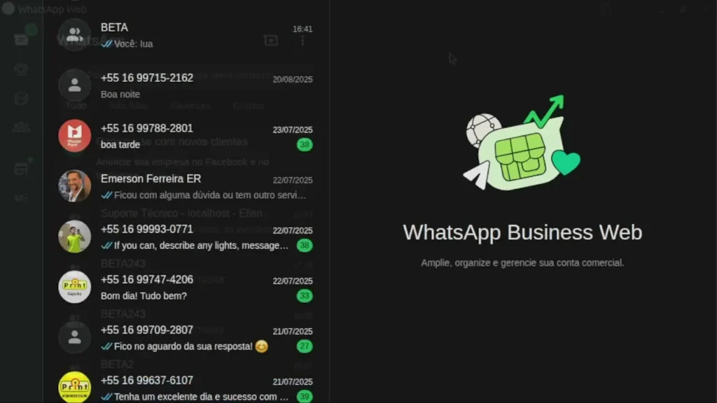 Chat integrado ao WhatsApp do corretor para atendimento ágil