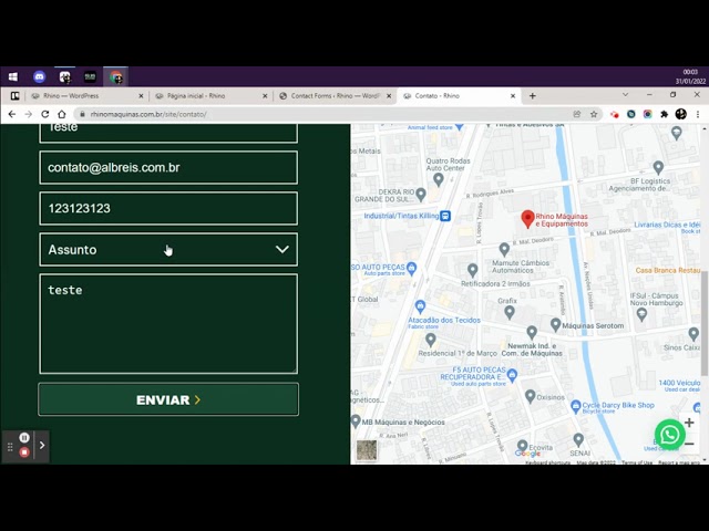 Rhino - Formulário de Contato para Suporte Eficiente